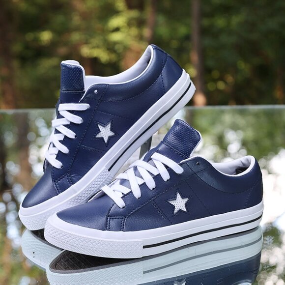 Converse One Star Perforated leather Blue - Picture 2 of 13